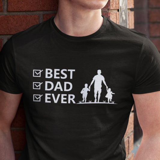 Best Dad Ever Father and Children Men's Tee - Stylish and Heartfelt Shirt - Eddy and Rita