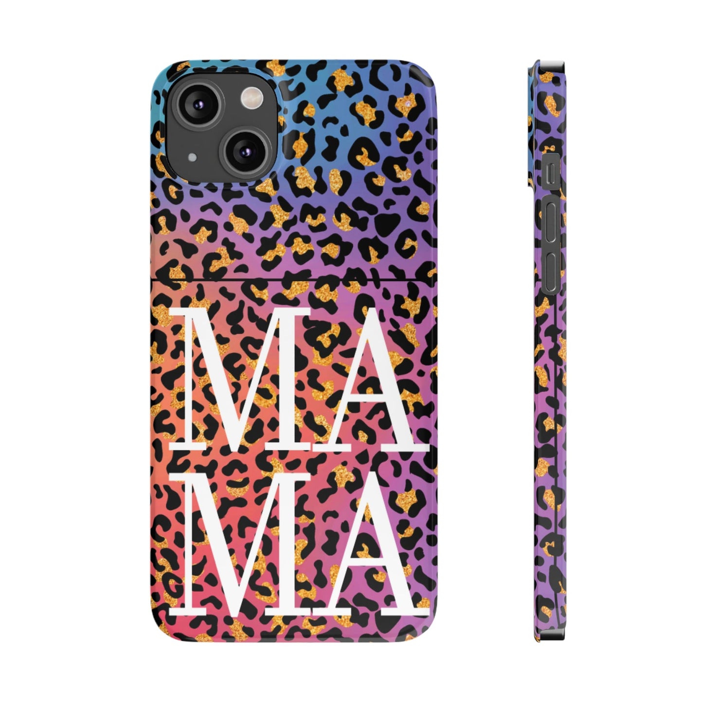 Bright Leopard 'MAMA' iPhone Case - Stylish and Vibrant Protective Cover for Moms - Eddy and Rita