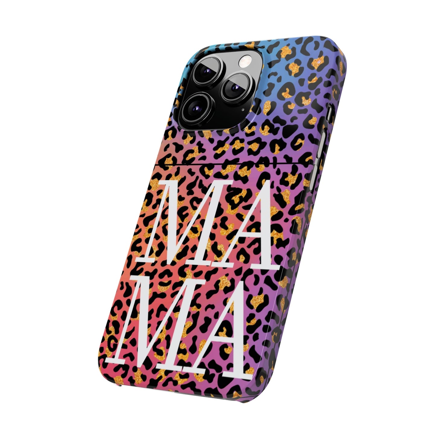 Bright Leopard 'MAMA' iPhone Case - Stylish and Vibrant Protective Cover for Moms - Eddy and Rita