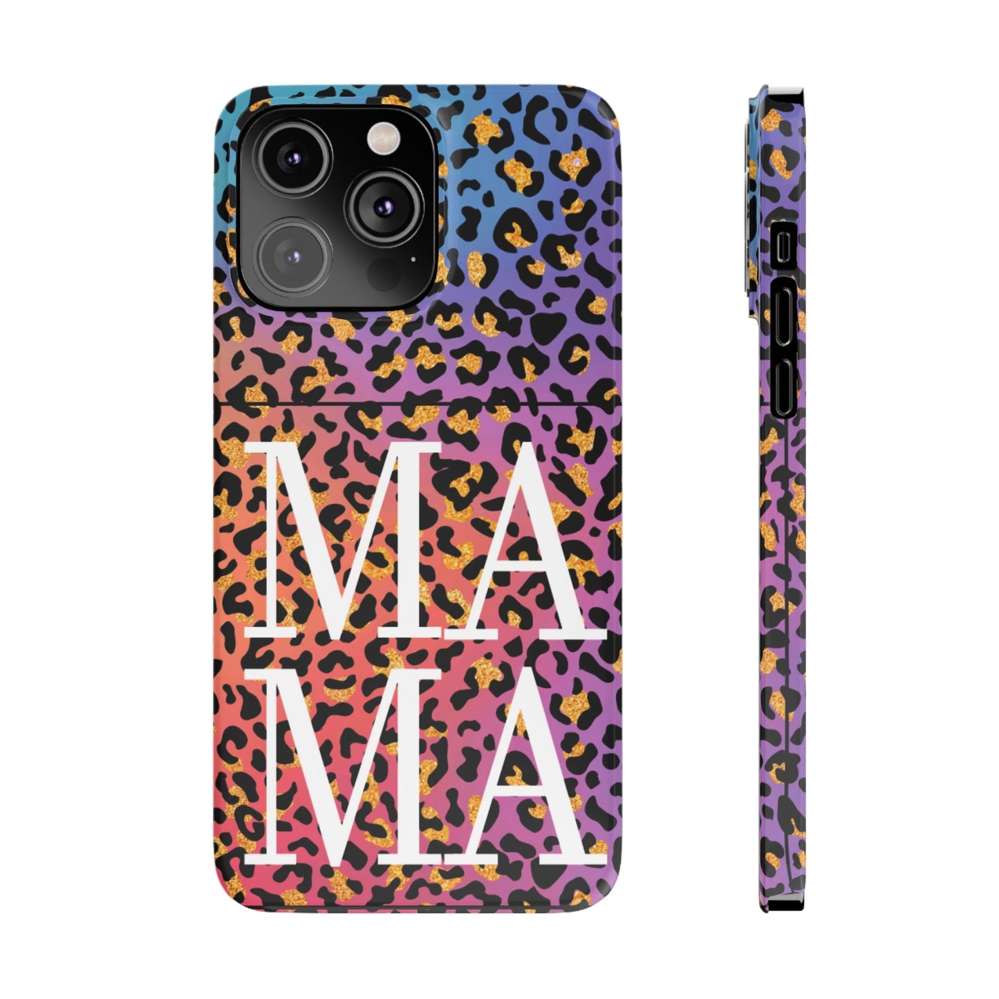 Bright Leopard 'MAMA' iPhone Case - Stylish and Vibrant Protective Cover for Moms - Eddy and Rita