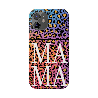 Bright Leopard 'MAMA' iPhone Case - Stylish and Vibrant Protective Cover for Moms - Eddy and Rita