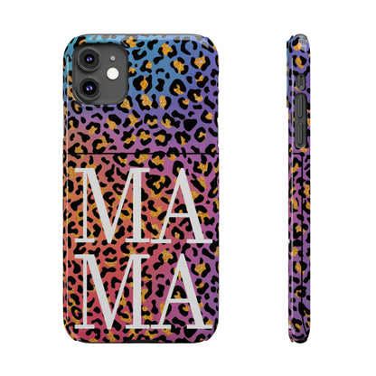 Bright Leopard 'MAMA' iPhone Case - Stylish and Vibrant Protective Cover for Moms - Eddy and Rita