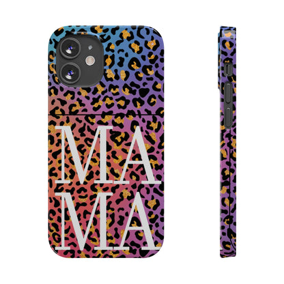 Bright Leopard 'MAMA' iPhone Case - Stylish and Vibrant Protective Cover for Moms - Eddy and Rita