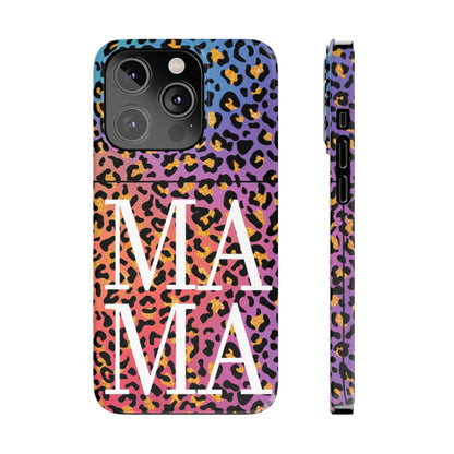 Bright Leopard 'MAMA' iPhone Case - Stylish and Vibrant Protective Cover for Moms - Eddy and Rita