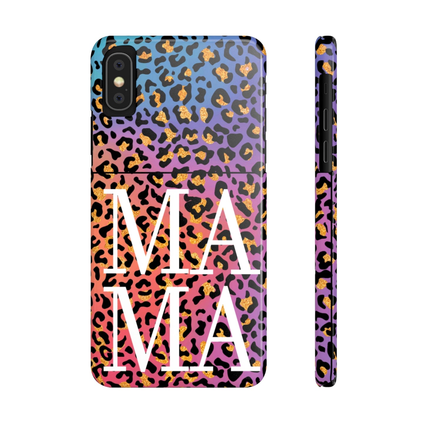 Bright Leopard 'MAMA' iPhone Case - Stylish and Vibrant Protective Cover for Moms - Eddy and Rita