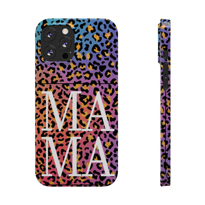 Bright Leopard 'MAMA' iPhone Case - Stylish and Vibrant Protective Cover for Moms - Eddy and Rita