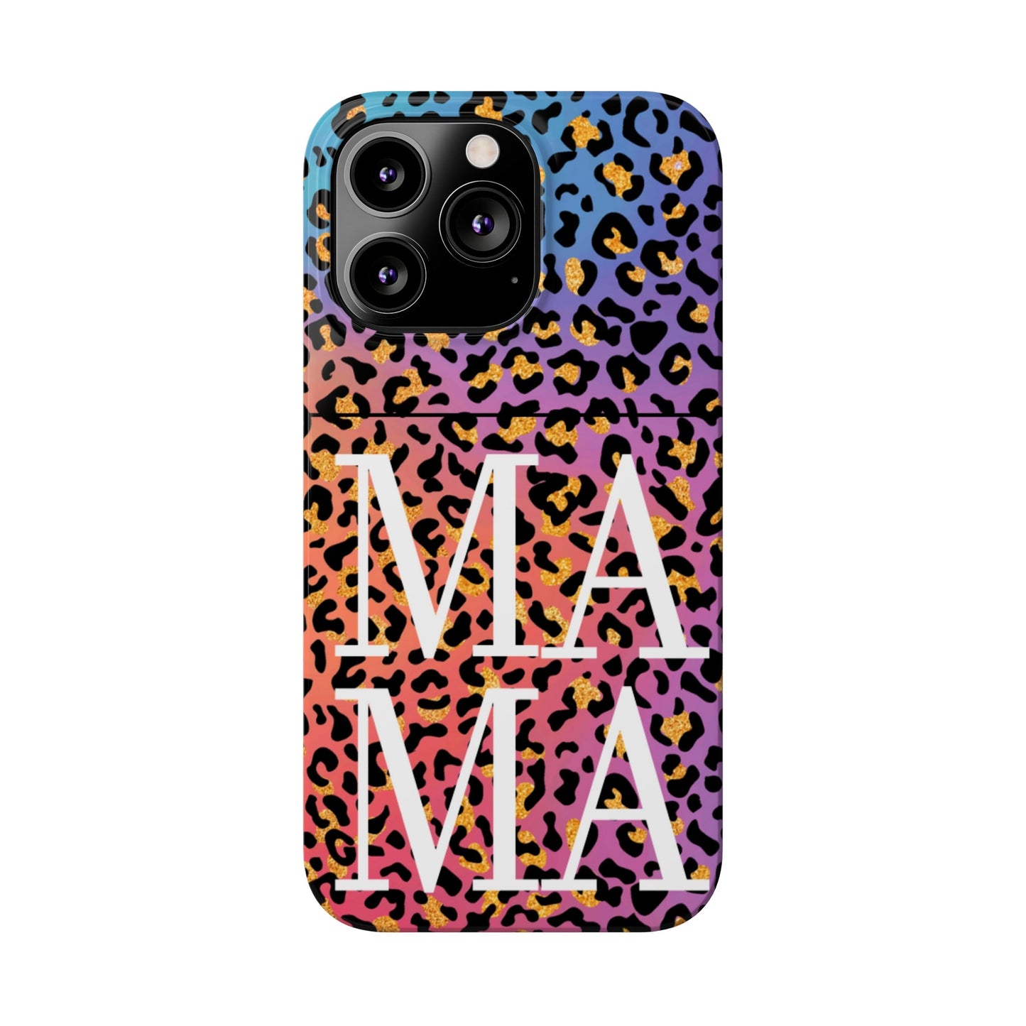 Bright Leopard 'MAMA' iPhone Case - Stylish and Vibrant Protective Cover for Moms - Eddy and Rita