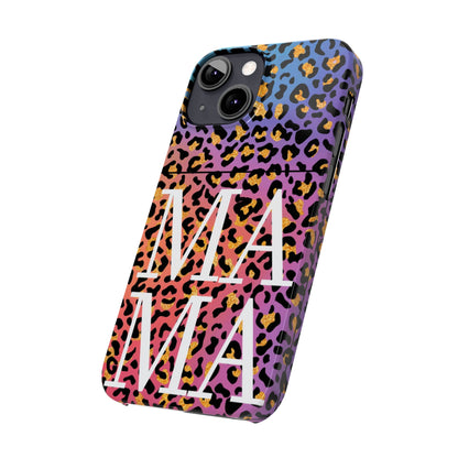 Bright Leopard 'MAMA' iPhone Case - Stylish and Vibrant Protective Cover for Moms - Eddy and Rita