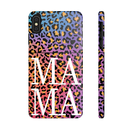 Bright Leopard 'MAMA' iPhone Case - Stylish and Vibrant Protective Cover for Moms - Eddy and Rita