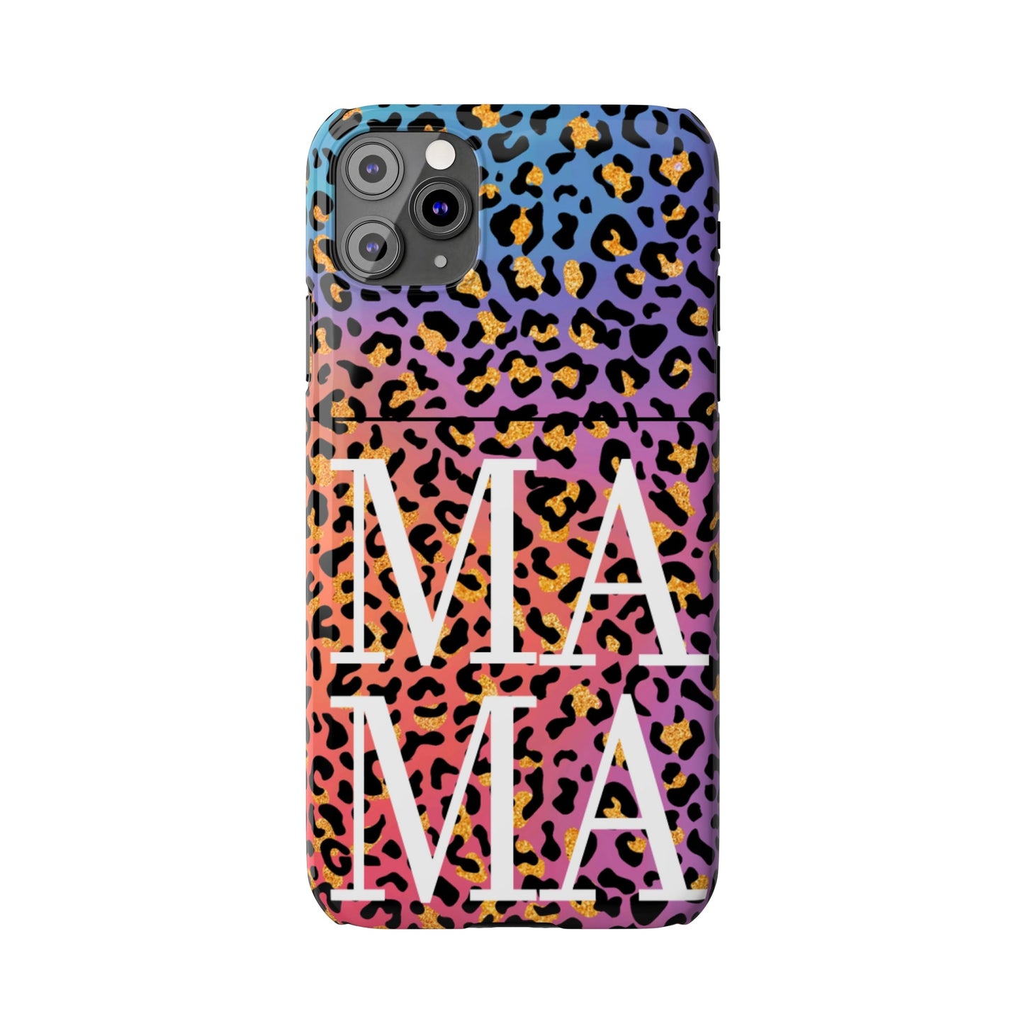 Bright Leopard 'MAMA' iPhone Case - Stylish and Vibrant Protective Cover for Moms - Eddy and Rita