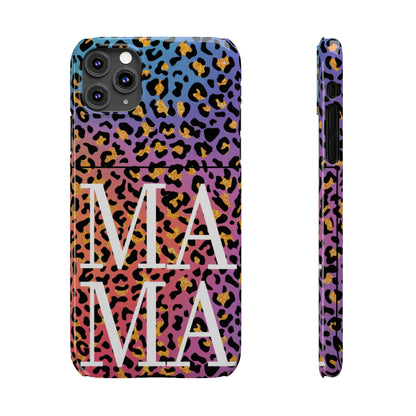 Bright Leopard 'MAMA' iPhone Case - Stylish and Vibrant Protective Cover for Moms - Eddy and Rita