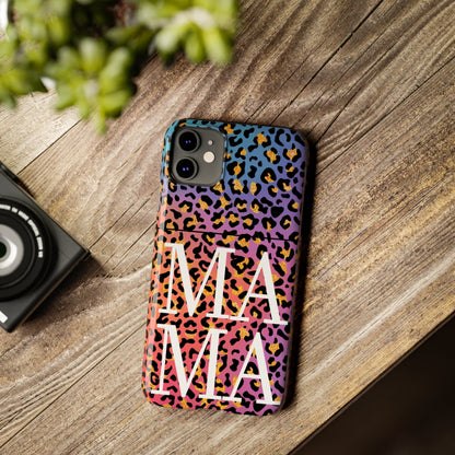 Bright Leopard 'MAMA' iPhone Case - Stylish and Vibrant Protective Cover for Moms - Eddy and Rita