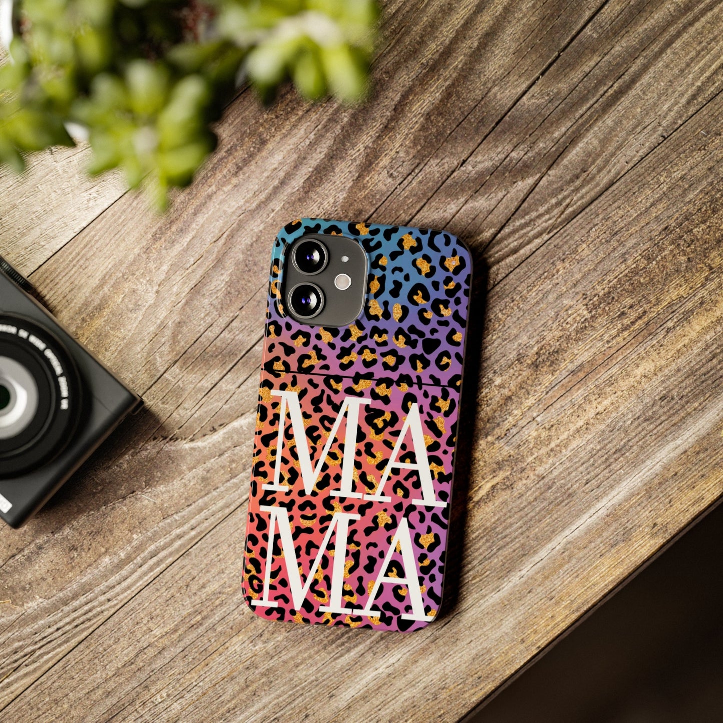 Bright Leopard 'MAMA' iPhone Case - Stylish and Vibrant Protective Cover for Moms - Eddy and Rita