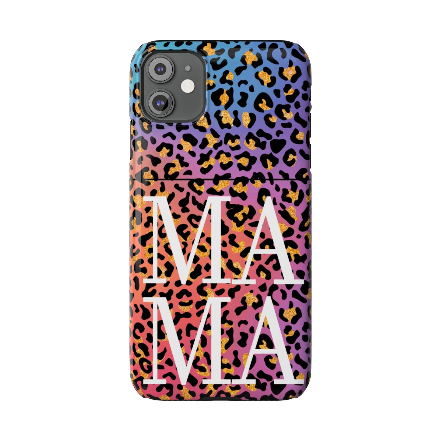 Bright Leopard 'MAMA' iPhone Case - Stylish and Vibrant Protective Cover for Moms - Eddy and Rita