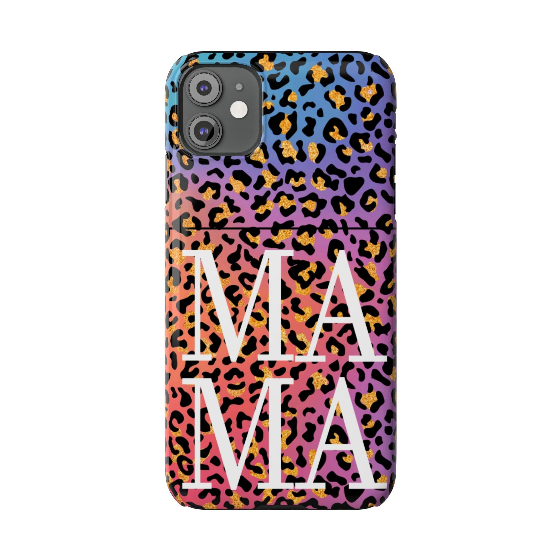 Bright Leopard 'MAMA' iPhone Case - Stylish and Vibrant Protective Cover for Moms - Eddy and Rita