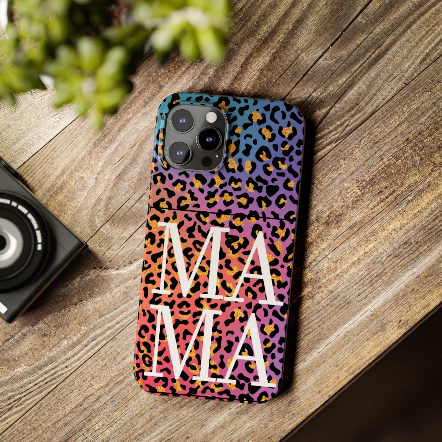 Bright Leopard 'MAMA' iPhone Case - Stylish and Vibrant Protective Cover for Moms - Eddy and Rita