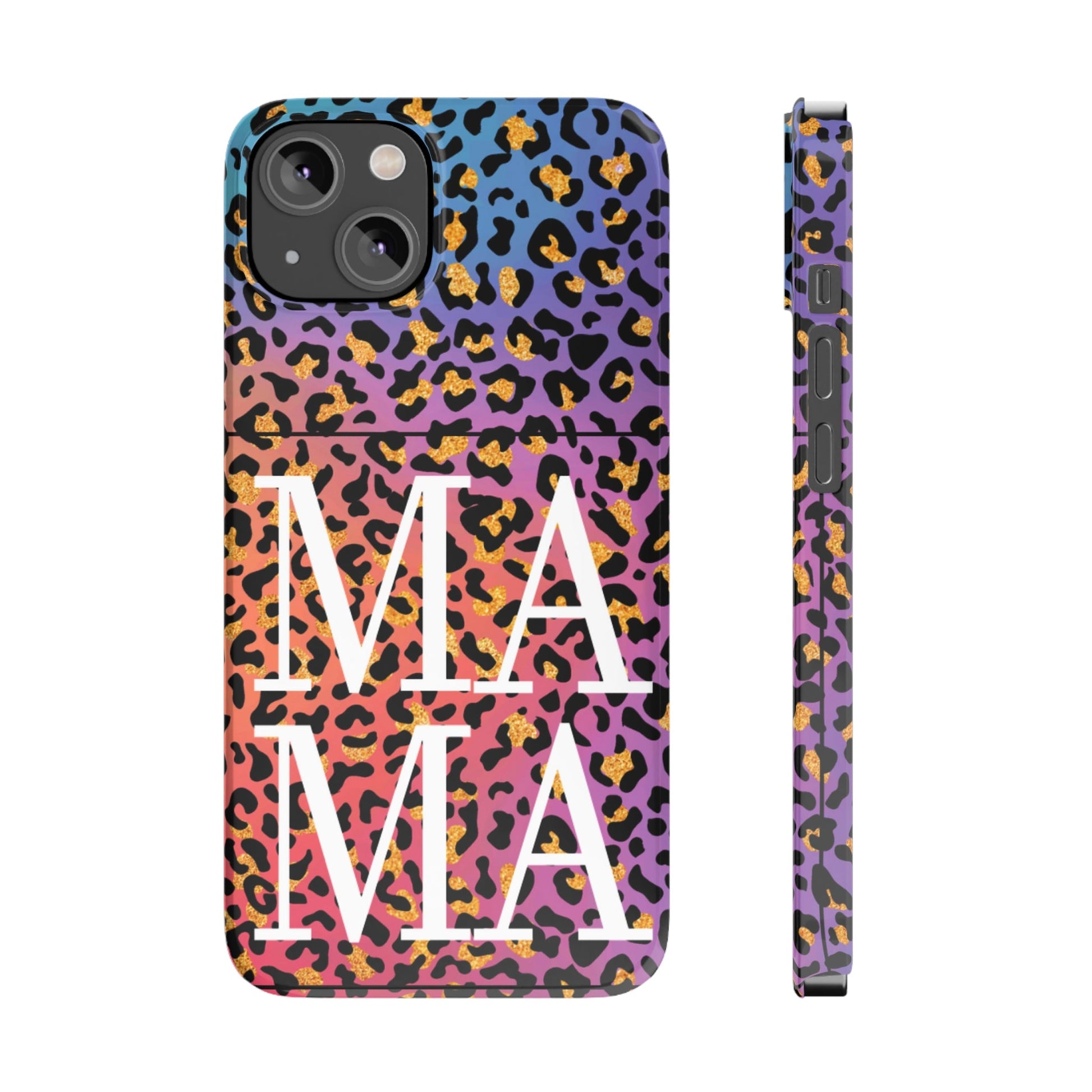 Bright Leopard 'MAMA' iPhone Case - Stylish and Vibrant Protective Cover for Moms - Eddy and Rita