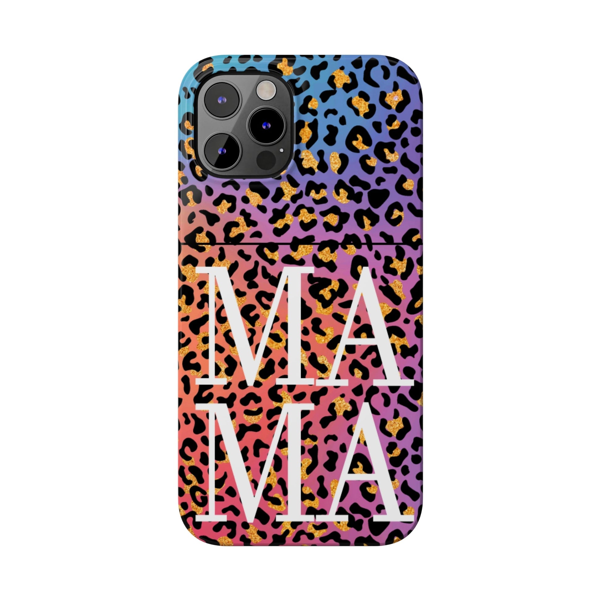 Bright Leopard 'MAMA' iPhone Case - Stylish and Vibrant Protective Cover for Moms - Eddy and Rita