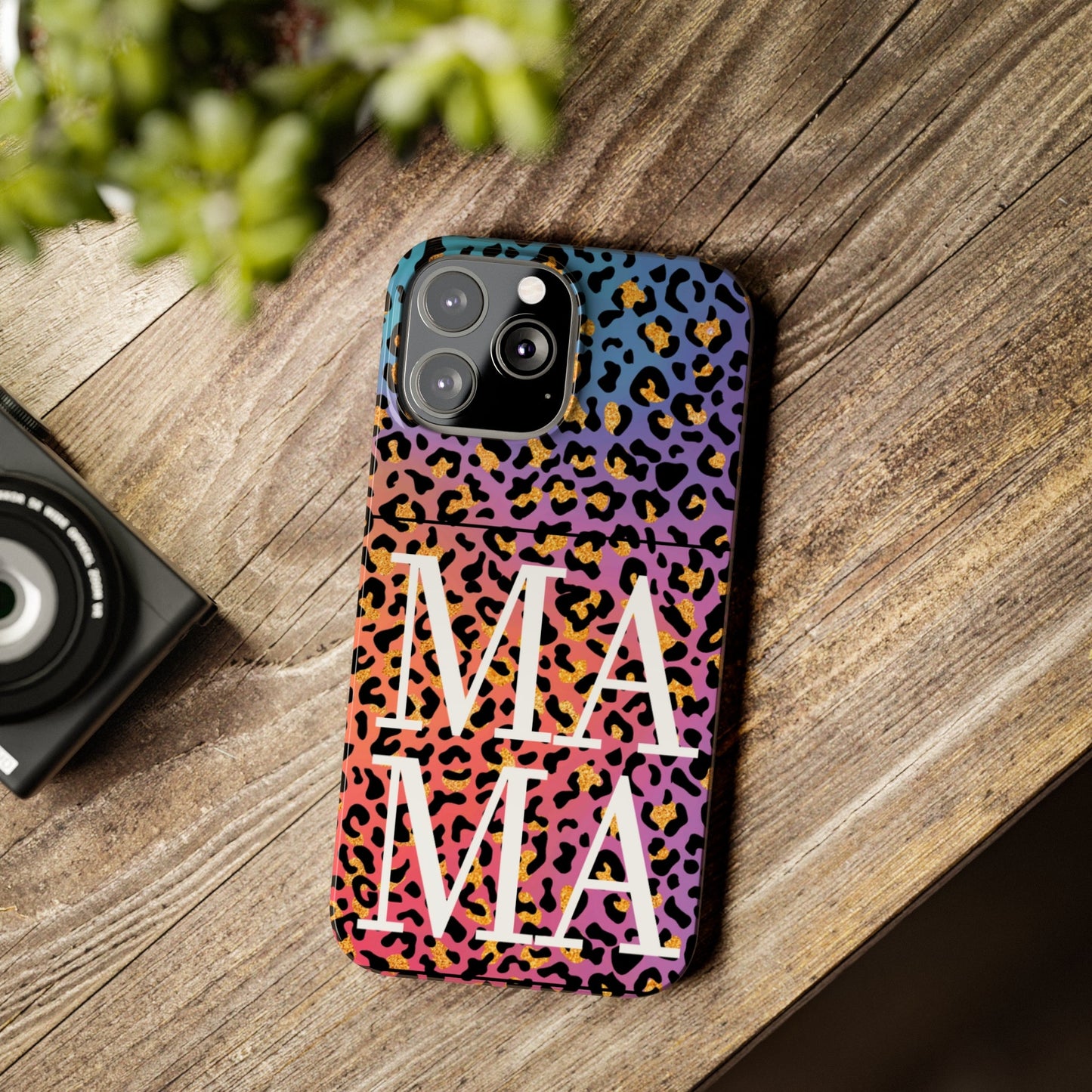 Bright Leopard 'MAMA' iPhone Case - Stylish and Vibrant Protective Cover for Moms - Eddy and Rita