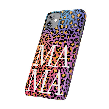 Bright Leopard 'MAMA' iPhone Case - Stylish and Vibrant Protective Cover for Moms - Eddy and Rita