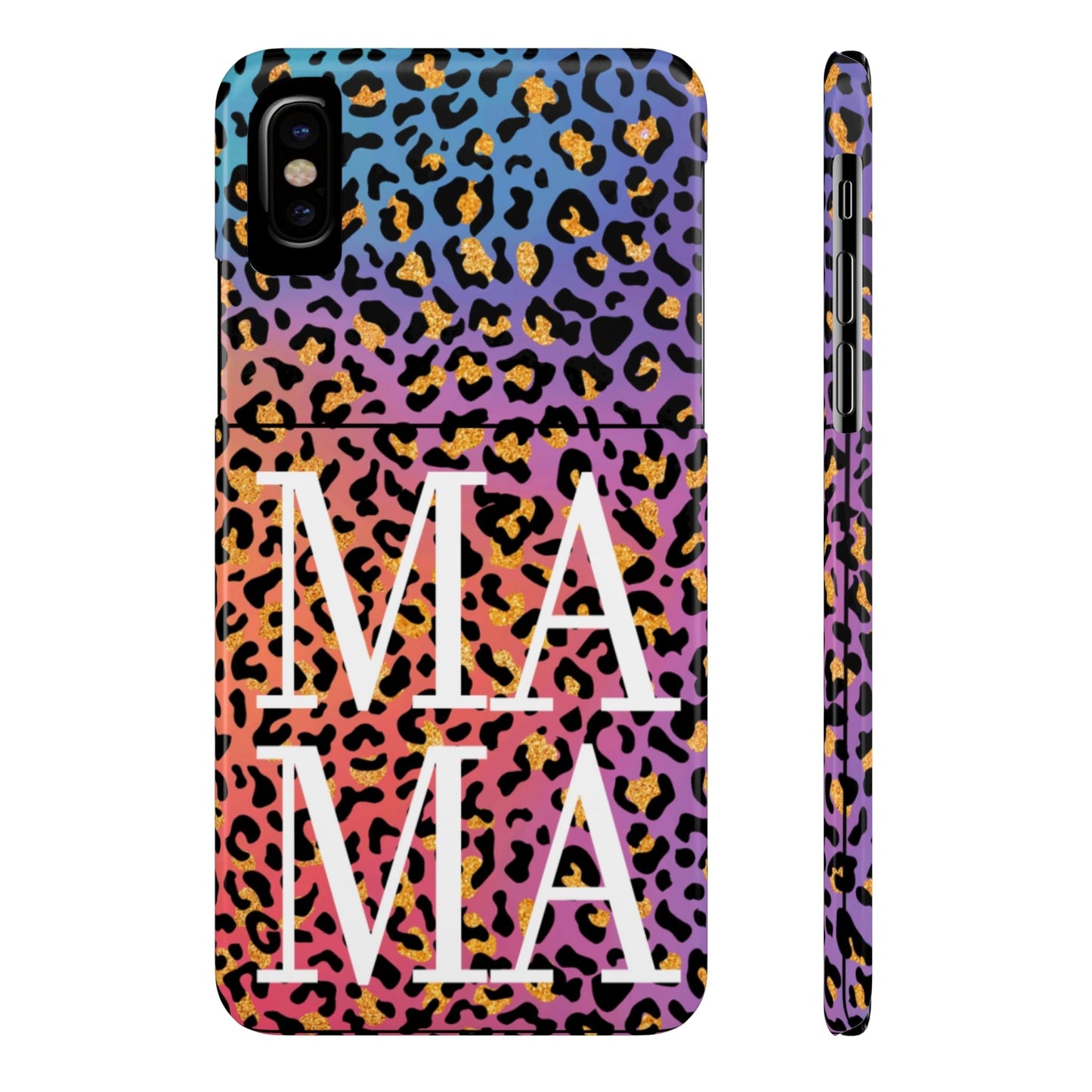 Bright Leopard 'MAMA' iPhone Case - Stylish and Vibrant Protective Cover for Moms - Eddy and Rita