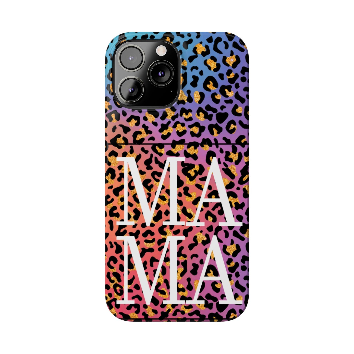 Bright Leopard 'MAMA' iPhone Case - Stylish and Vibrant Protective Cover for Moms - Eddy and Rita