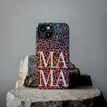 Bright Leopard 'MAMA' iPhone Case - Stylish and Vibrant Protective Cover for Moms - Eddy and Rita