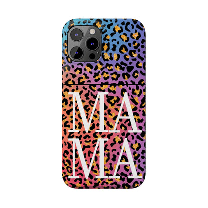 Bright Leopard 'MAMA' iPhone Case - Stylish and Vibrant Protective Cover for Moms - Eddy and Rita