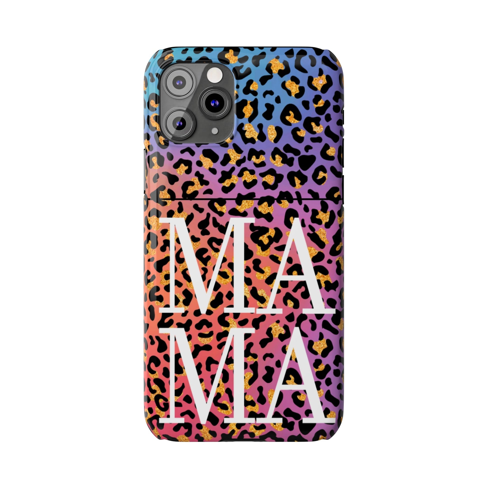 Bright Leopard 'MAMA' iPhone Case - Stylish and Vibrant Protective Cover for Moms - Eddy and Rita