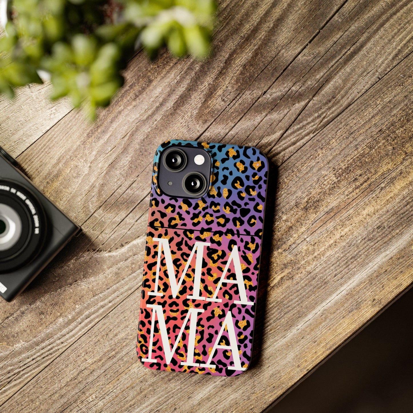 Bright Leopard 'MAMA' iPhone Case - Stylish and Vibrant Protective Cover for Moms - Eddy and Rita