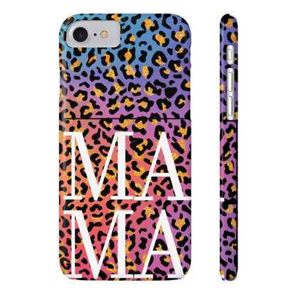 Bright Leopard 'MAMA' iPhone Case - Stylish and Vibrant Protective Cover for Moms - Eddy and Rita