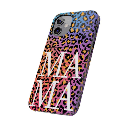 Bright Leopard 'MAMA' iPhone Case - Stylish and Vibrant Protective Cover for Moms - Eddy and Rita