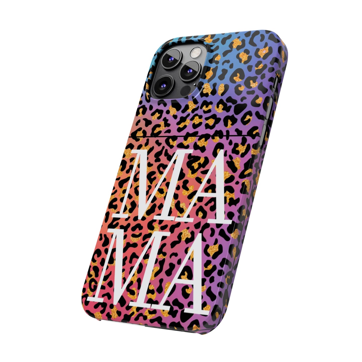 Bright Leopard 'MAMA' iPhone Case - Stylish and Vibrant Protective Cover for Moms - Eddy and Rita