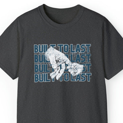 Built to Last Men's Tee: Father's Hand Holding Child's Promise - Eddy and Rita