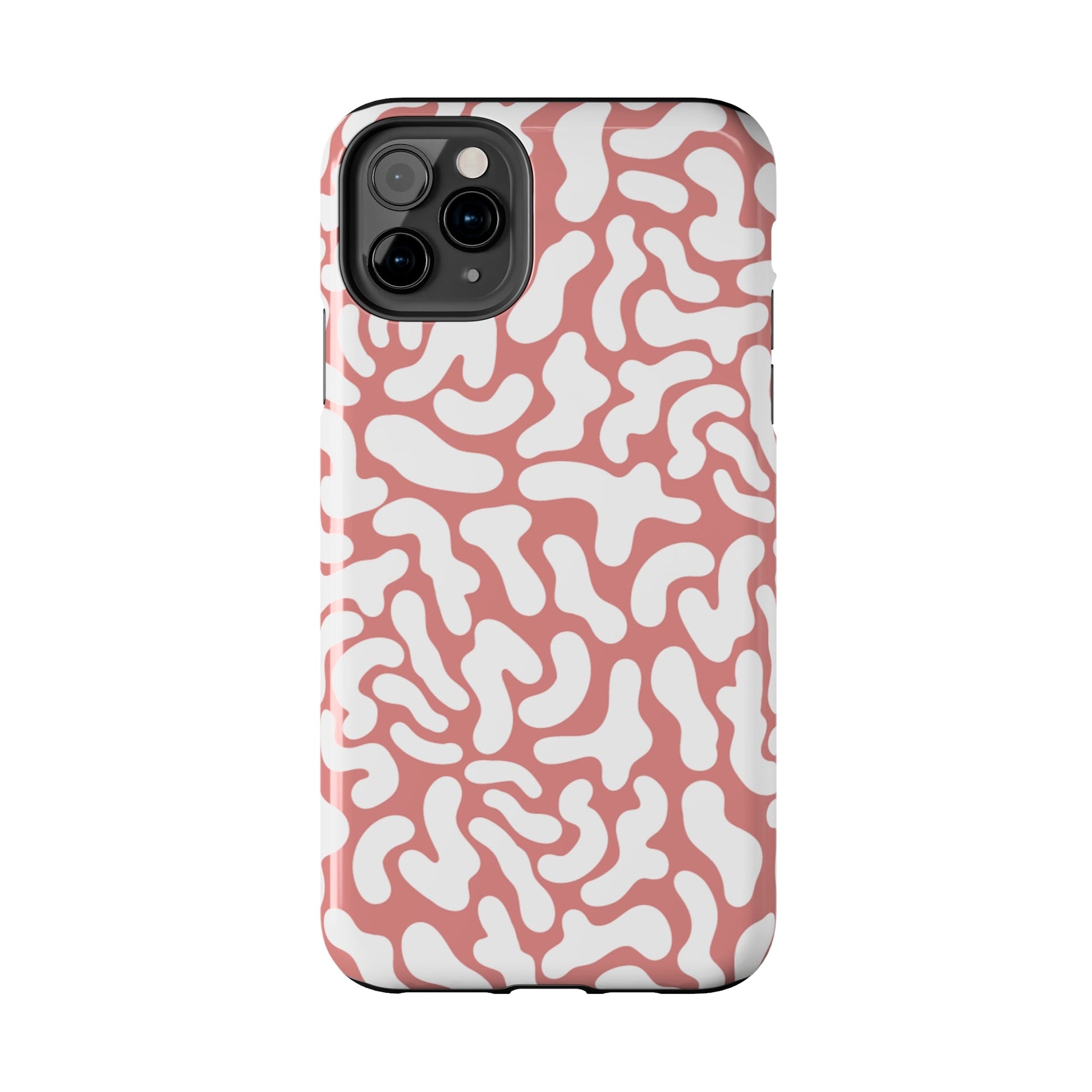 Chic Pink and White Pattern Cell Phone Cover: Stylish Device Protection - Eddy and Rita