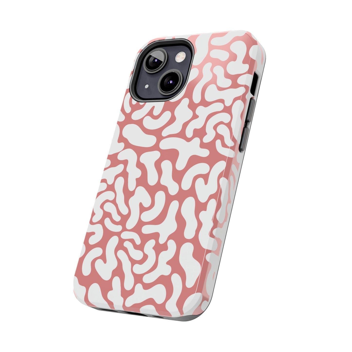 Chic Pink and White Pattern Cell Phone Cover: Stylish Device Protection - Eddy and Rita