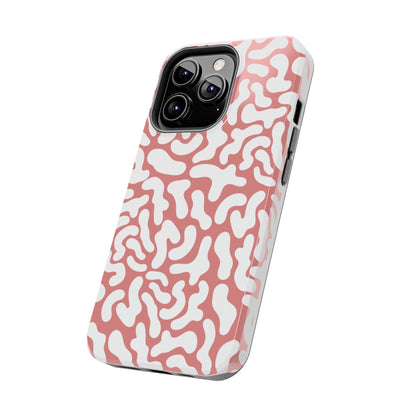 Chic Pink and White Pattern Cell Phone Cover: Stylish Device Protection - Eddy and Rita