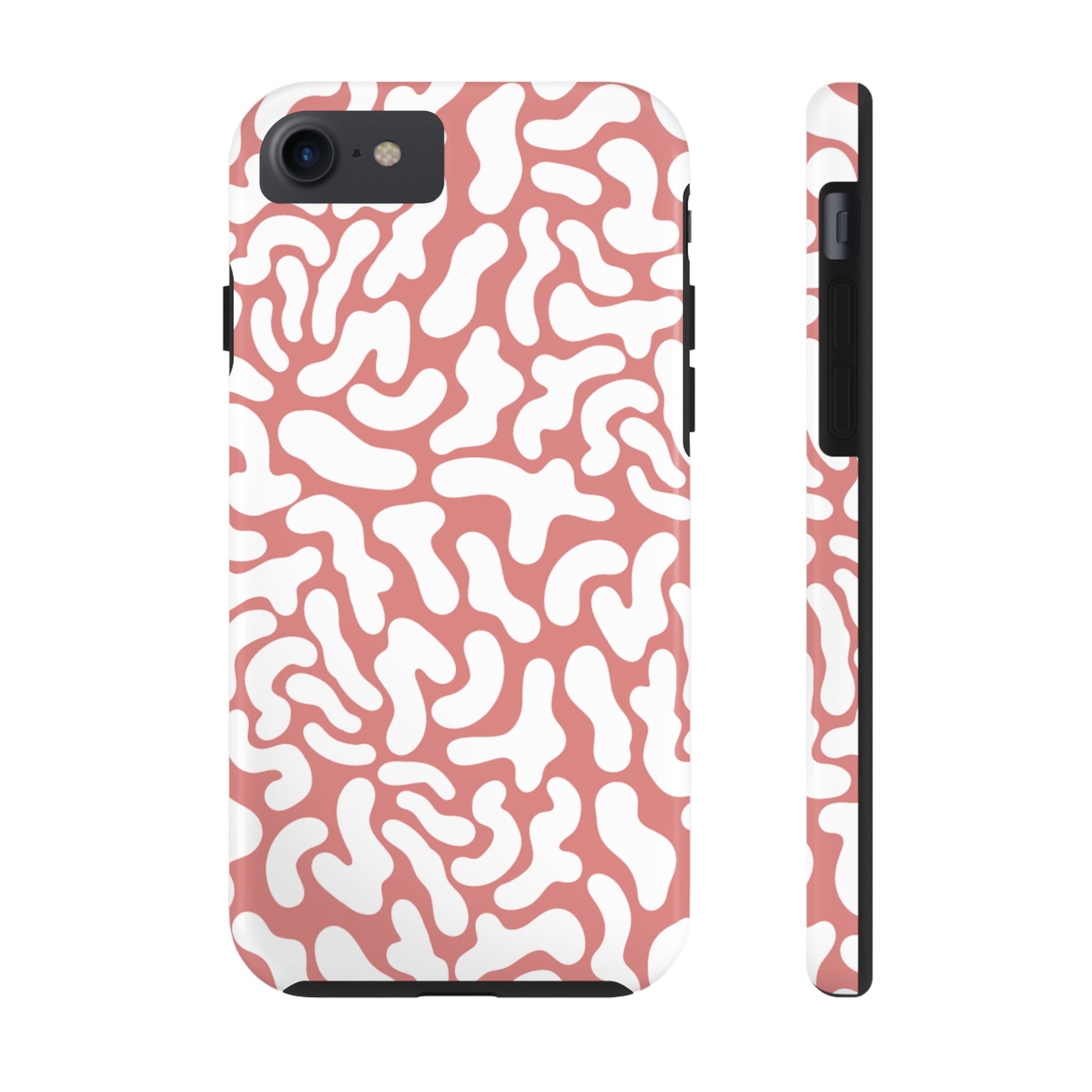 Chic Pink and White Pattern Cell Phone Cover: Stylish Device Protection - Eddy and Rita