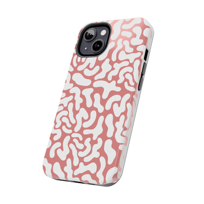 Chic Pink and White Pattern Cell Phone Cover: Stylish Device Protection - Eddy and Rita