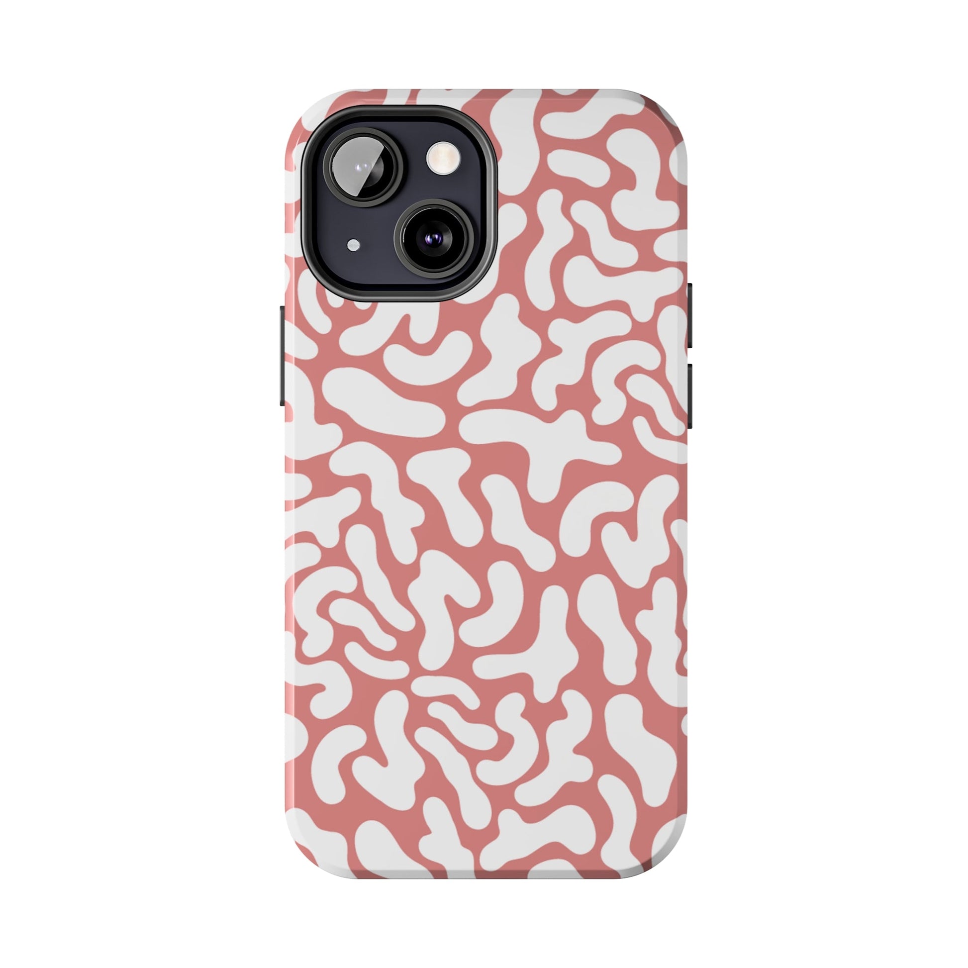 Chic Pink and White Pattern Cell Phone Cover: Stylish Device Protection - Eddy and Rita