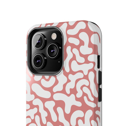 Chic Pink and White Pattern Cell Phone Cover: Stylish Device Protection - Eddy and Rita