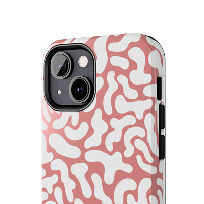 Chic Pink and White Pattern Cell Phone Cover: Stylish Device Protection - Eddy and Rita