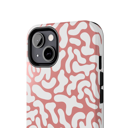 Chic Pink and White Pattern Cell Phone Cover: Stylish Device Protection - Eddy and Rita