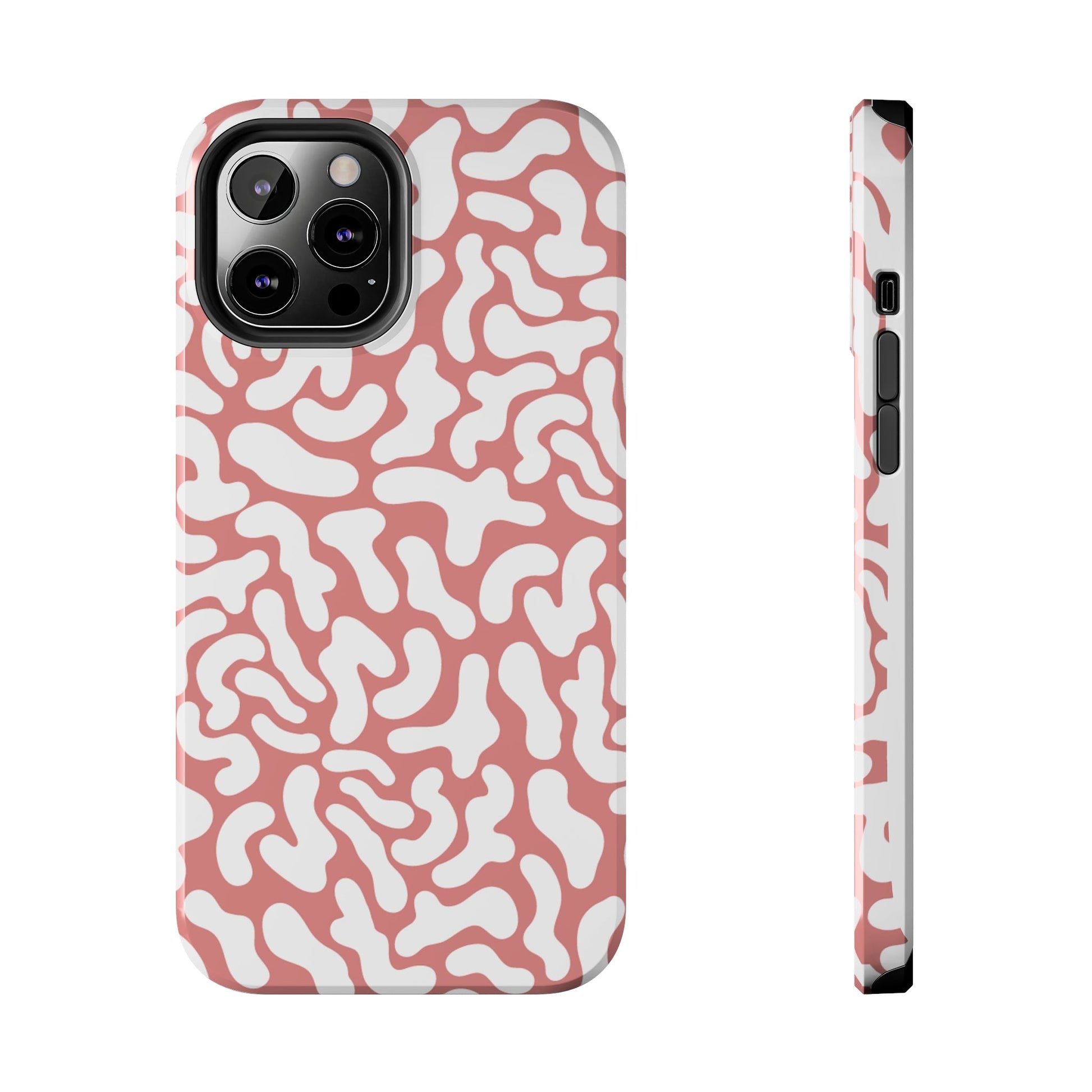 Chic Pink and White Pattern Cell Phone Cover: Stylish Device Protection - Eddy and Rita