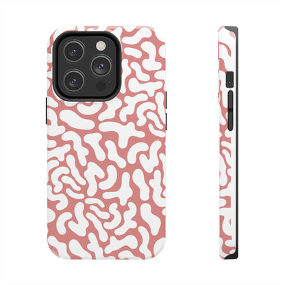 Chic Pink and White Pattern Cell Phone Cover: Stylish Device Protection - Eddy and Rita