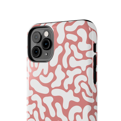 Chic Pink and White Pattern Cell Phone Cover: Stylish Device Protection - Eddy and Rita