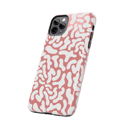 Chic Pink and White Pattern Cell Phone Cover: Stylish Device Protection - Eddy and Rita