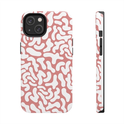 Chic Pink and White Pattern Cell Phone Cover: Stylish Device Protection - Eddy and Rita