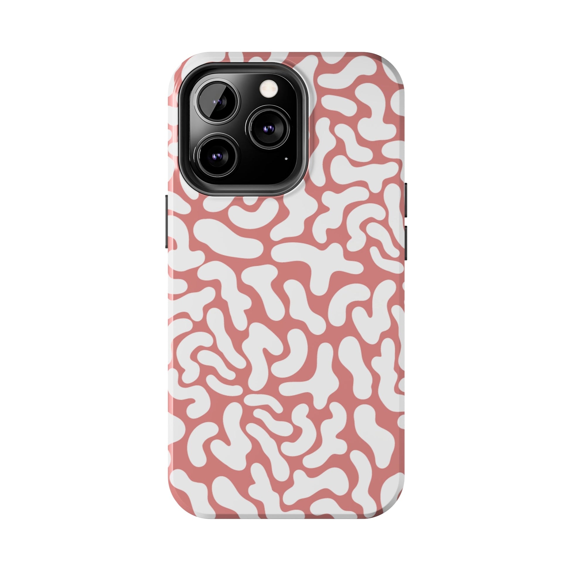 Chic Pink and White Pattern Cell Phone Cover: Stylish Device Protection - Eddy and Rita