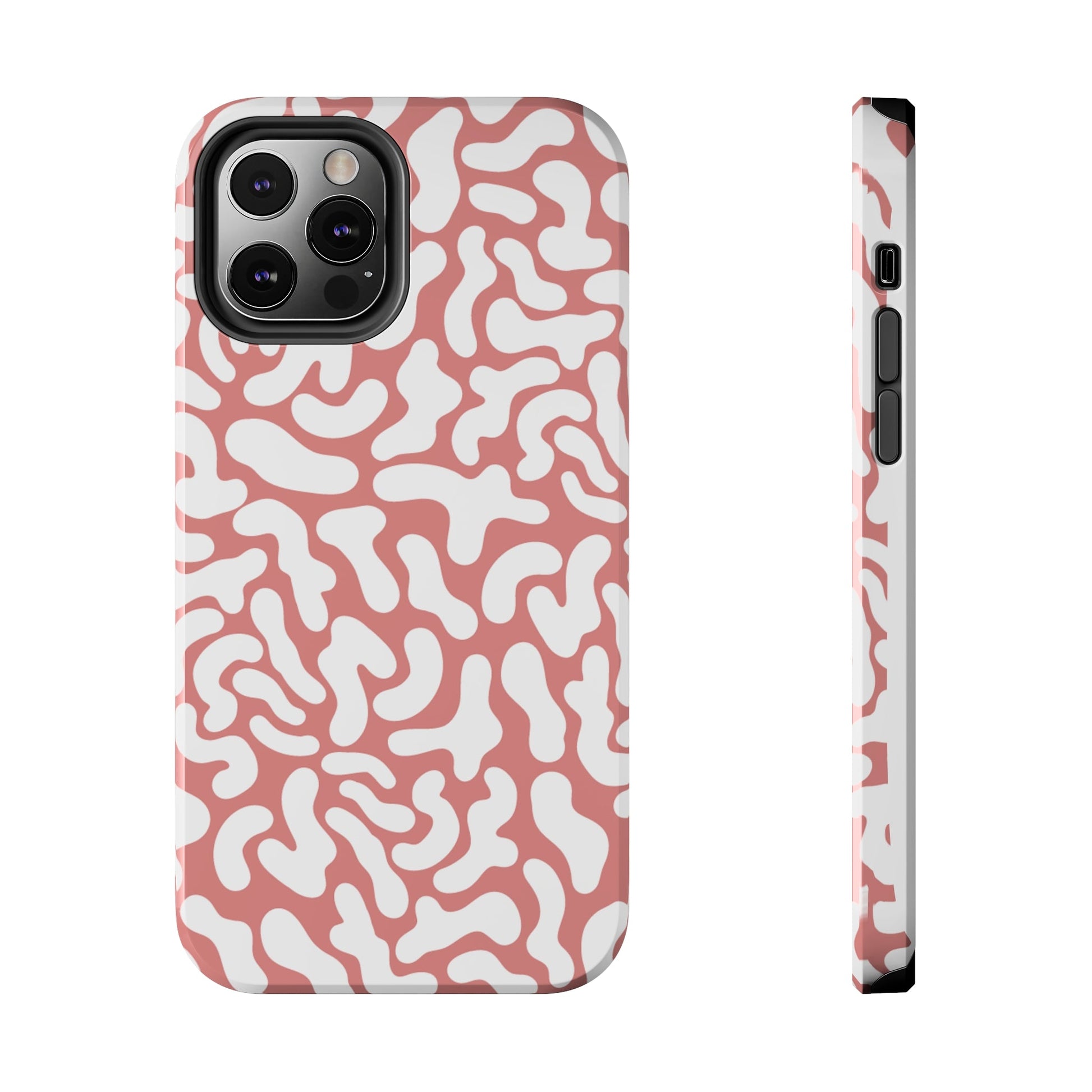 Chic Pink and White Pattern Cell Phone Cover: Stylish Device Protection - Eddy and Rita